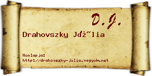 Drahovszky Júlia névjegykártya